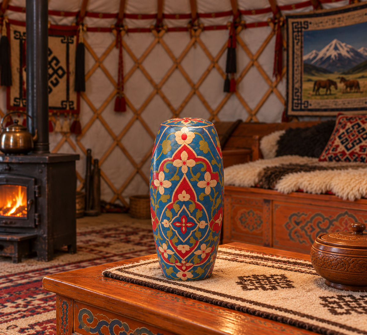 Mongolian Lotus Lamp